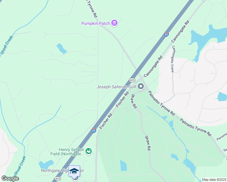 map of restaurants, bars, coffee shops, grocery stores, and more near 190 Hudgen Road in Newnan