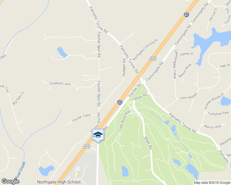 map of restaurants, bars, coffee shops, grocery stores, and more near 190 Hudgen Road in Newnan