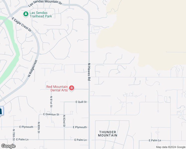 map of restaurants, bars, coffee shops, grocery stores, and more near 8422 East Regina Circle in Mesa