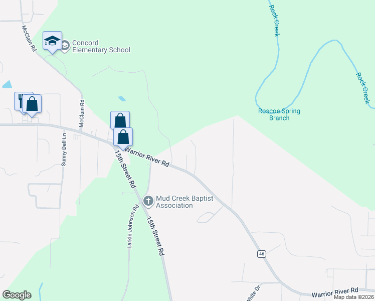 map of restaurants, bars, coffee shops, grocery stores, and more near 1064 Drake Drive in Bessemer
