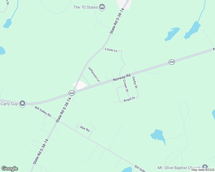 map of restaurants, bars, coffee shops, grocery stores, and more near 1051 Norway Road in Orangeburg