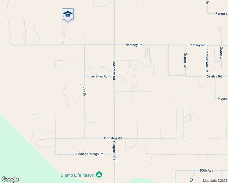 map of restaurants, bars, coffee shops, grocery stores, and more near Chapman Road in Riverside County