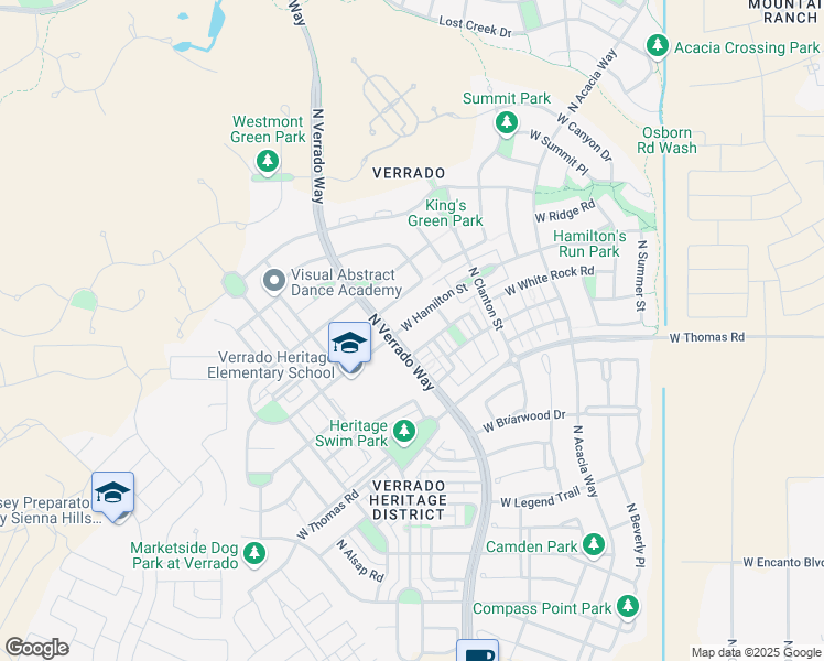 map of restaurants, bars, coffee shops, grocery stores, and more near 20791 West Hamilton Street in Buckeye