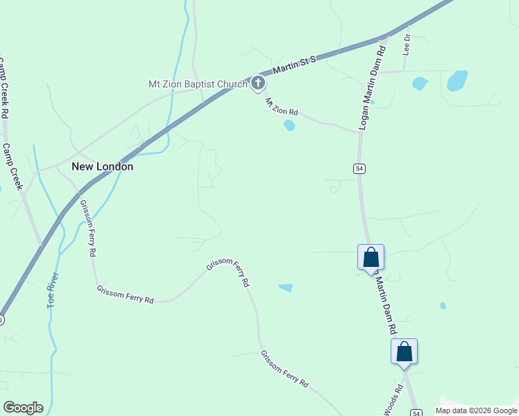 map of restaurants, bars, coffee shops, grocery stores, and more near 3953 Logan Martin Dam Road in St. Clair County
