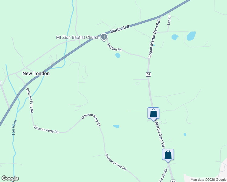map of restaurants, bars, coffee shops, grocery stores, and more near 3953 Logan Martin Dam Road in St. Clair County