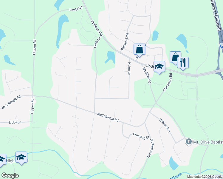 map of restaurants, bars, coffee shops, grocery stores, and more near 300 Jeremys Straight in Stockbridge
