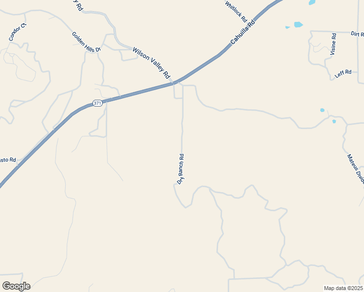 map of restaurants, bars, coffee shops, grocery stores, and more near Dry Ranch Road in Aguanga