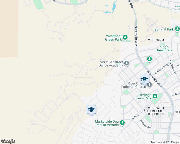 map of restaurants, bars, coffee shops, grocery stores, and more near 2961 West Mountain Cove Circle in Buckeye