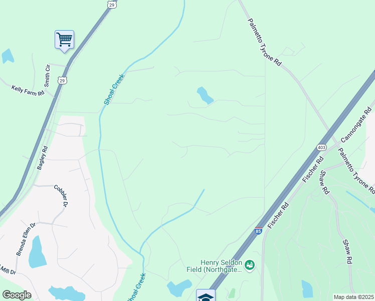 map of restaurants, bars, coffee shops, grocery stores, and more near 10 Cash Court in Newnan