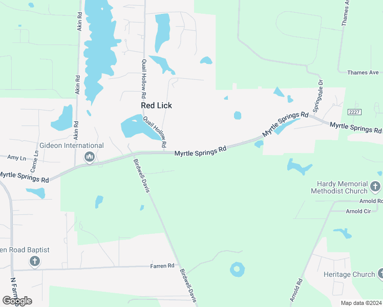 map of restaurants, bars, coffee shops, grocery stores, and more near Myrtle Springs Road in Texarkana