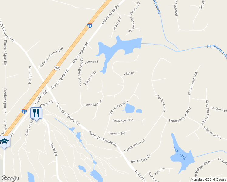 map of restaurants, bars, coffee shops, grocery stores, and more near 96 Lawn Market in Sharpsburg