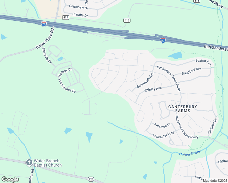 map of restaurants, bars, coffee shops, grocery stores, and more near 145 Clarinbridge Lane in Grovetown