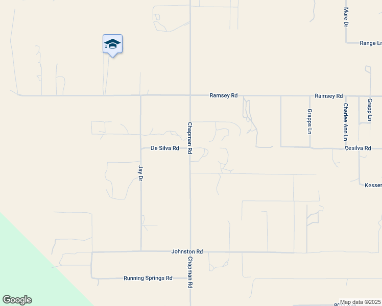 map of restaurants, bars, coffee shops, grocery stores, and more near 44240 Chapman Road in Anza