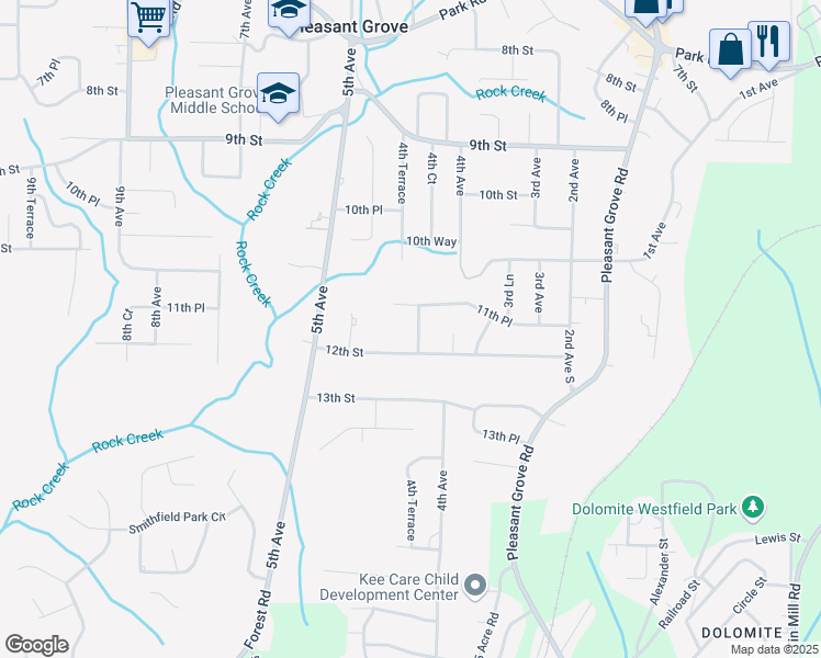 map of restaurants, bars, coffee shops, grocery stores, and more near 359 11th Place in Pleasant Grove