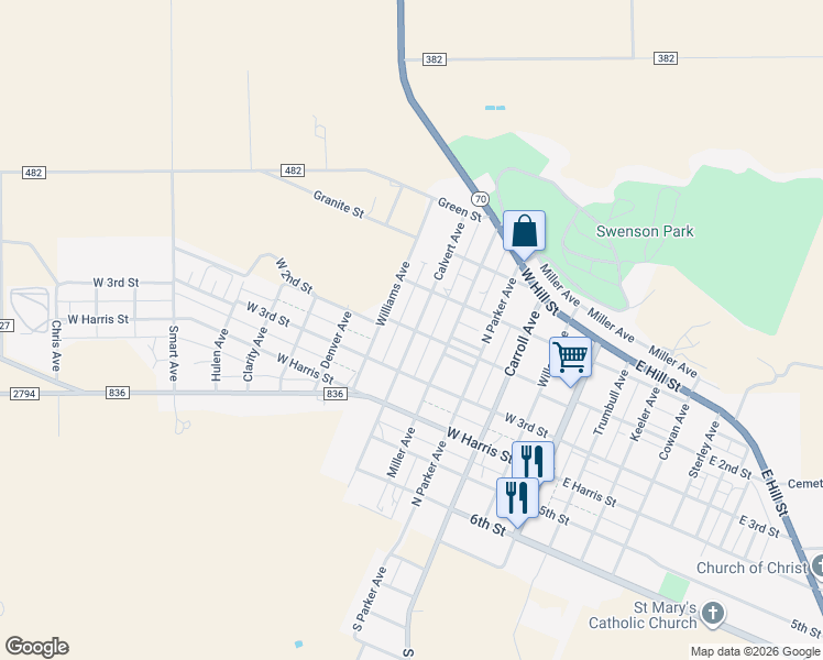 map of restaurants, bars, coffee shops, grocery stores, and more near 600-698 Calvert Avenue in Spur