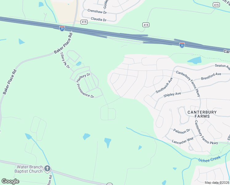 map of restaurants, bars, coffee shops, grocery stores, and more near 145 Clarinbridge Lane in Grovetown