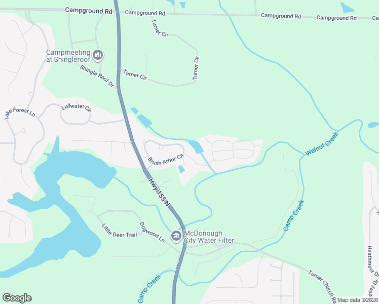map of restaurants, bars, coffee shops, grocery stores, and more near 3001 Brush Arbor Crossing in McDonough