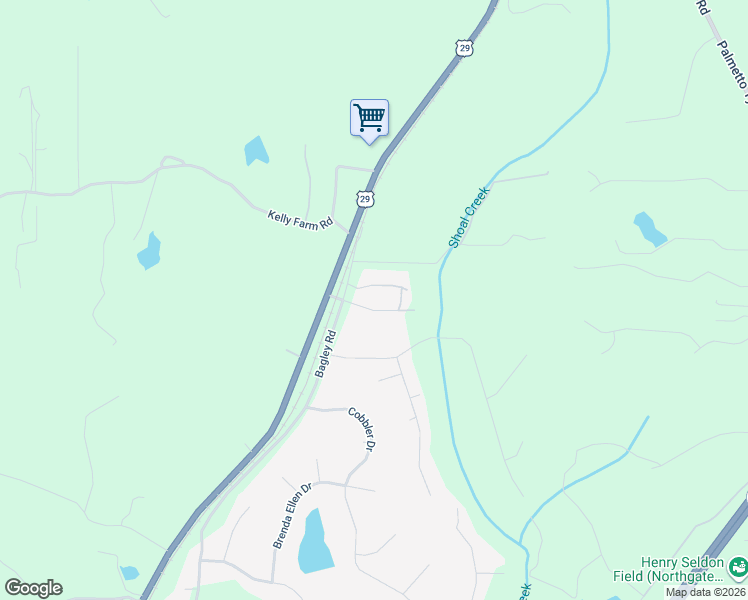 map of restaurants, bars, coffee shops, grocery stores, and more near 20 Bagley Cove in Newnan