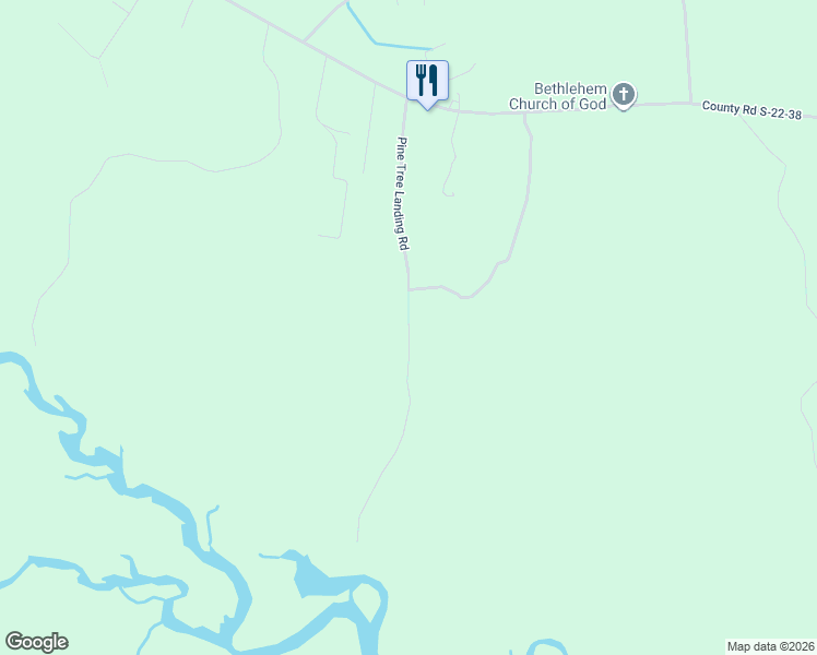 map of restaurants, bars, coffee shops, grocery stores, and more near Pine Tree Landing Road in Andrews