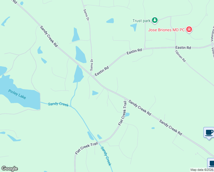 map of restaurants, bars, coffee shops, grocery stores, and more near 683 Sandy Creek Road in Fayetteville