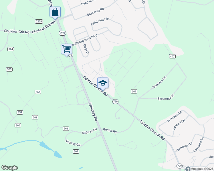 map of restaurants, bars, coffee shops, grocery stores, and more near 580 Schaver Loop in Aiken