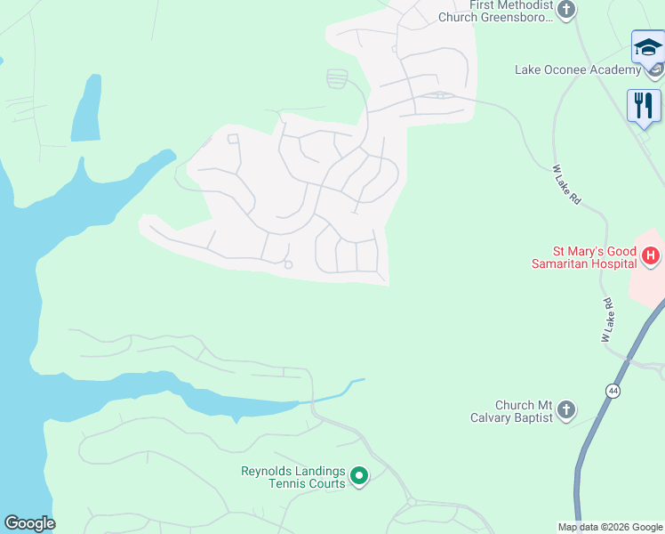 map of restaurants, bars, coffee shops, grocery stores, and more near 1160 Crooked Creek Road in Greensboro