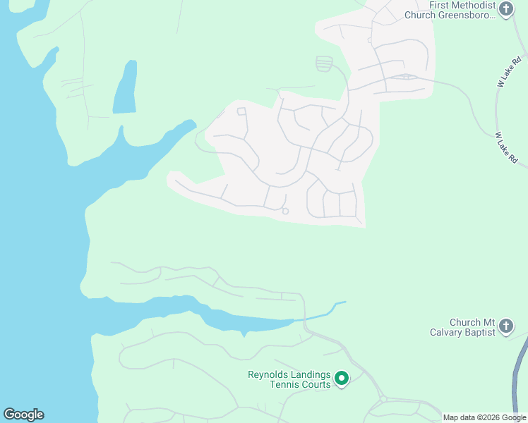 map of restaurants, bars, coffee shops, grocery stores, and more near 1060 Water Front Road in Greensboro