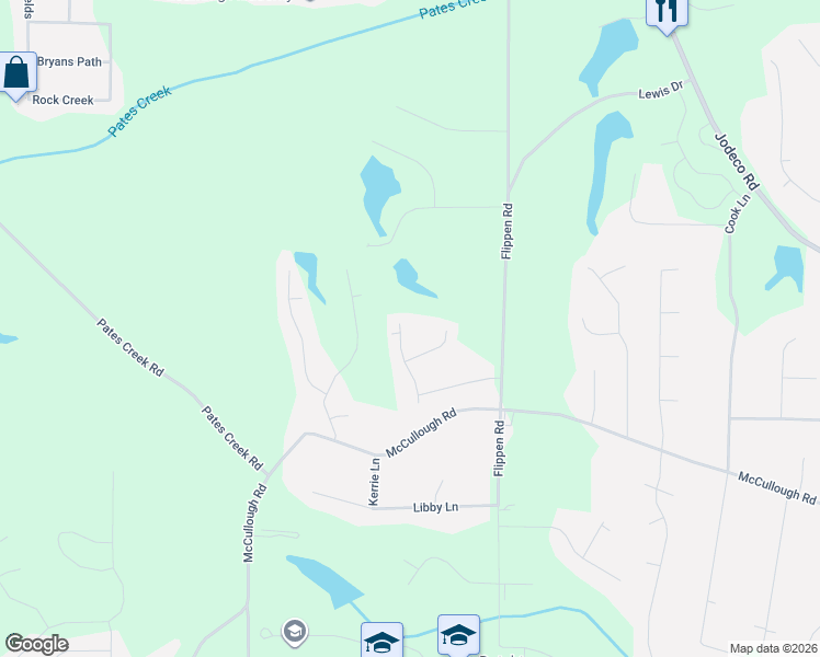 map of restaurants, bars, coffee shops, grocery stores, and more near 156 Brentwood Way in Stockbridge
