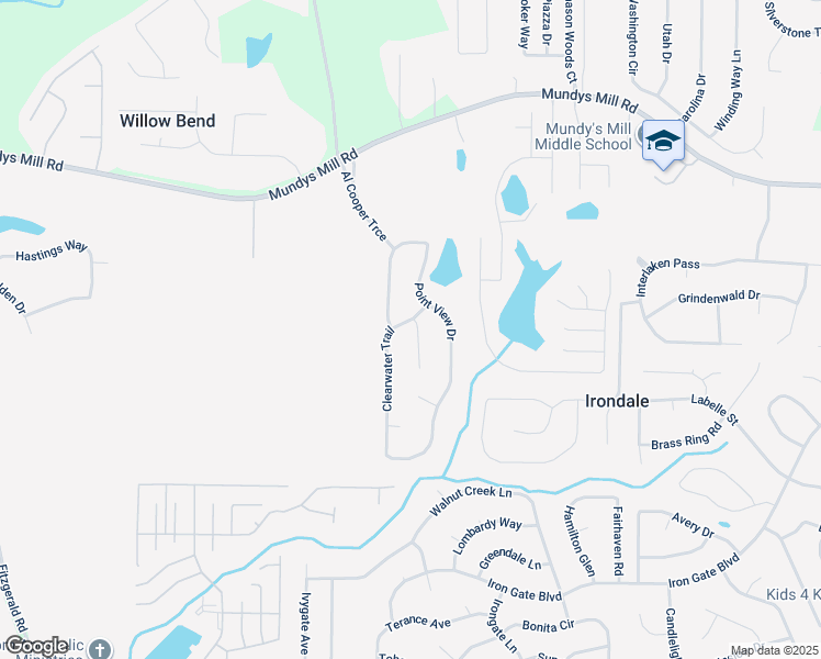 map of restaurants, bars, coffee shops, grocery stores, and more near 10012 Clearwater Trail in Jonesboro