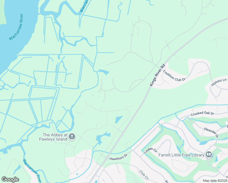 map of restaurants, bars, coffee shops, grocery stores, and more near 118 Oatland Lake Drive in Pawleys Island