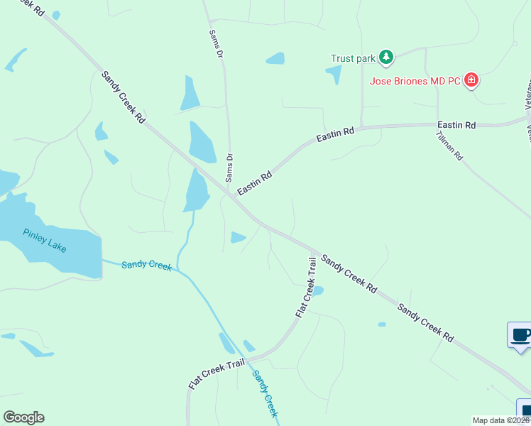 map of restaurants, bars, coffee shops, grocery stores, and more near 683 Sandy Creek Road in Fayetteville