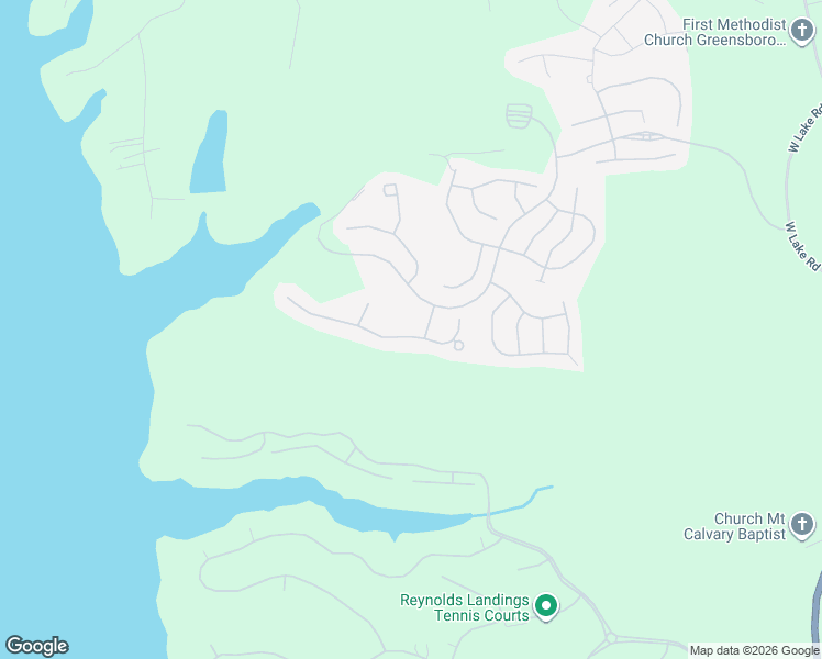 map of restaurants, bars, coffee shops, grocery stores, and more near 1120 Water Front Road in Greensboro
