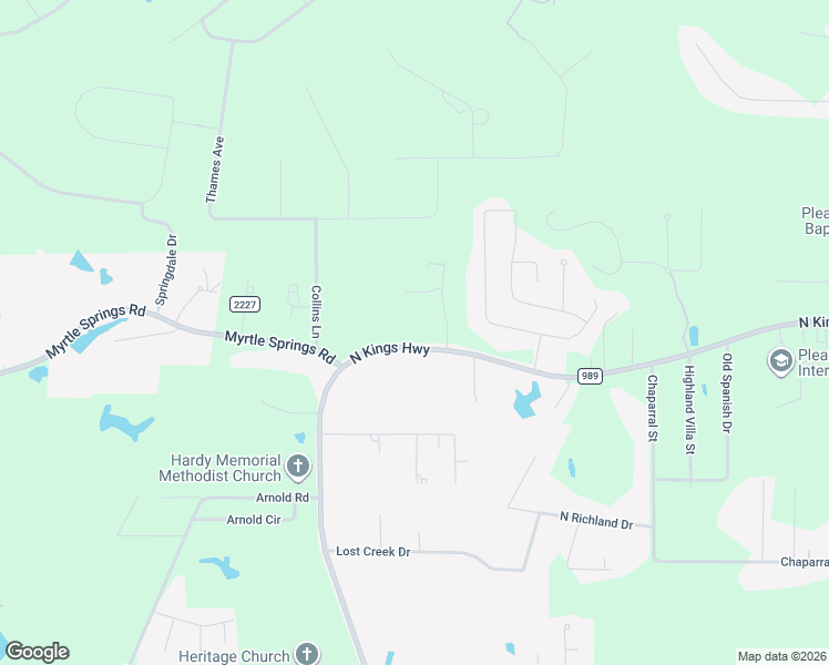 map of restaurants, bars, coffee shops, grocery stores, and more near 6512 North Kings Highway in Texarkana