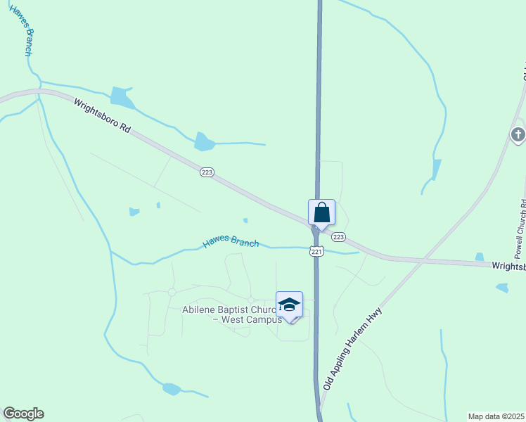 map of restaurants, bars, coffee shops, grocery stores, and more near 6332 Wrightsboro Road in Harlem