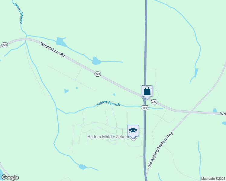 map of restaurants, bars, coffee shops, grocery stores, and more near 6332 Wrightsboro Road in Harlem