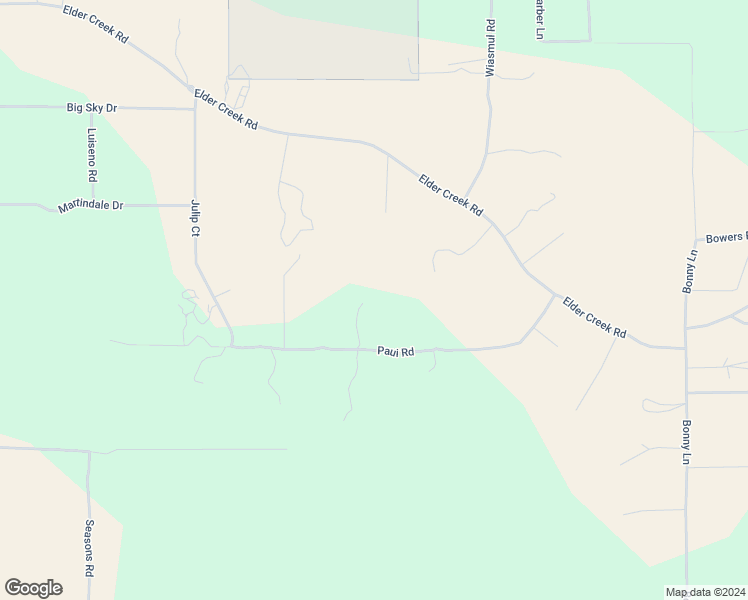 map of restaurants, bars, coffee shops, grocery stores, and more near 52950 Paui Road in Aguanga