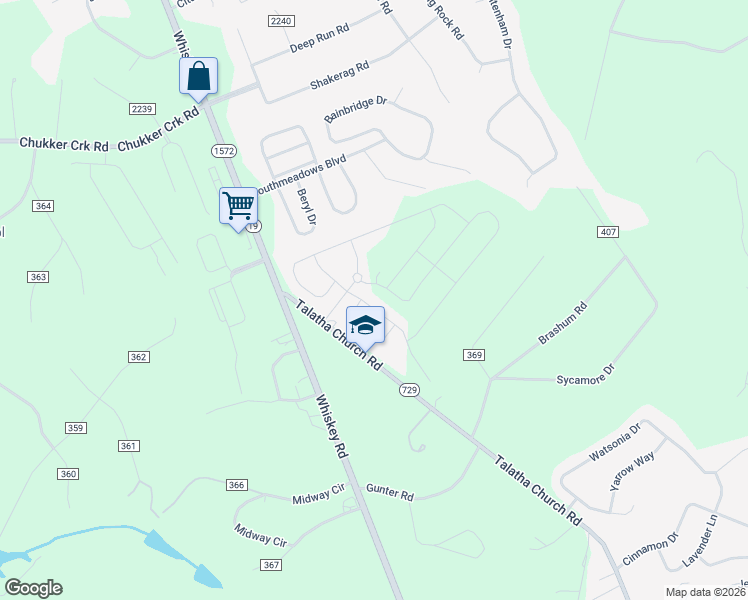 map of restaurants, bars, coffee shops, grocery stores, and more near 3105 Brailsford Drive in Aiken