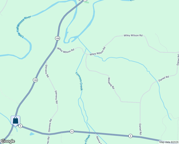 map of restaurants, bars, coffee shops, grocery stores, and more near 101 Winding Road in Bowdon