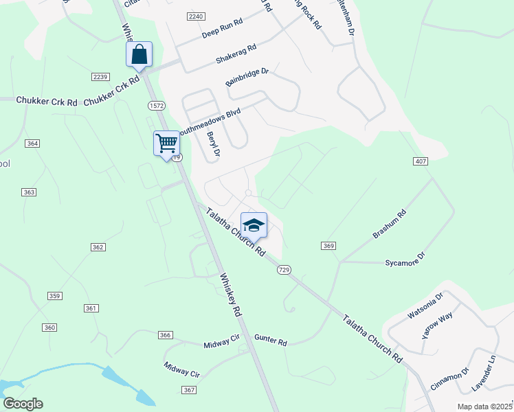 map of restaurants, bars, coffee shops, grocery stores, and more near 3105 Brailsford Drive in Aiken