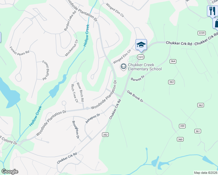 map of restaurants, bars, coffee shops, grocery stores, and more near 121 Holley Ridge Road in Aiken