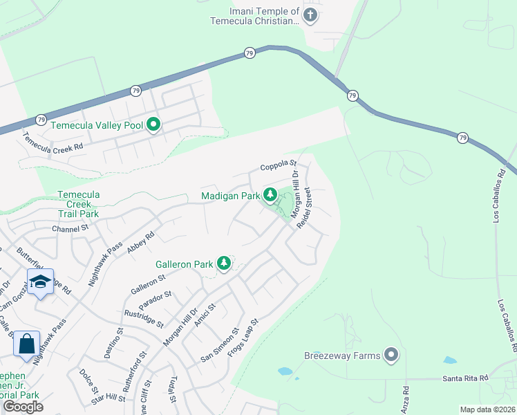 map of restaurants, bars, coffee shops, grocery stores, and more near 44263 Echelon Court in Temecula