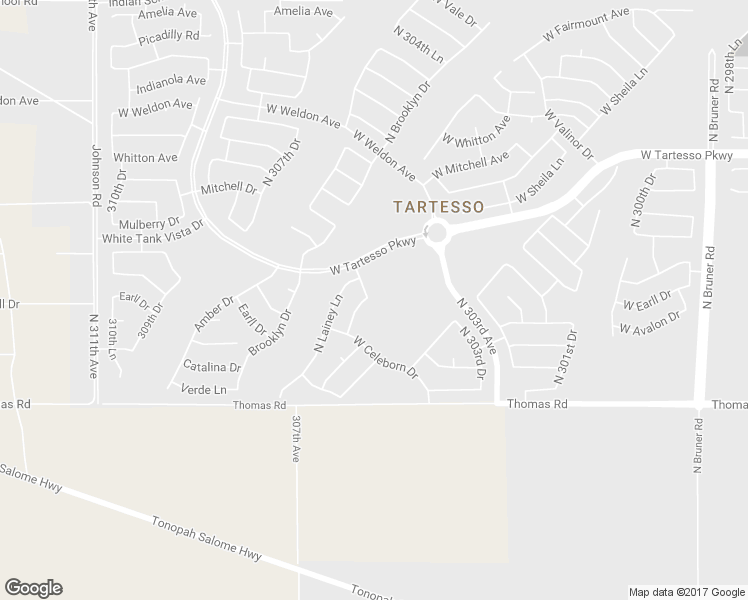 map of restaurants, bars, coffee shops, grocery stores, and more near 30539 West Allyson Avenue in Buckeye