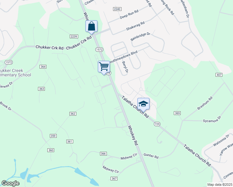 map of restaurants, bars, coffee shops, grocery stores, and more near State Highway 729 in Aiken