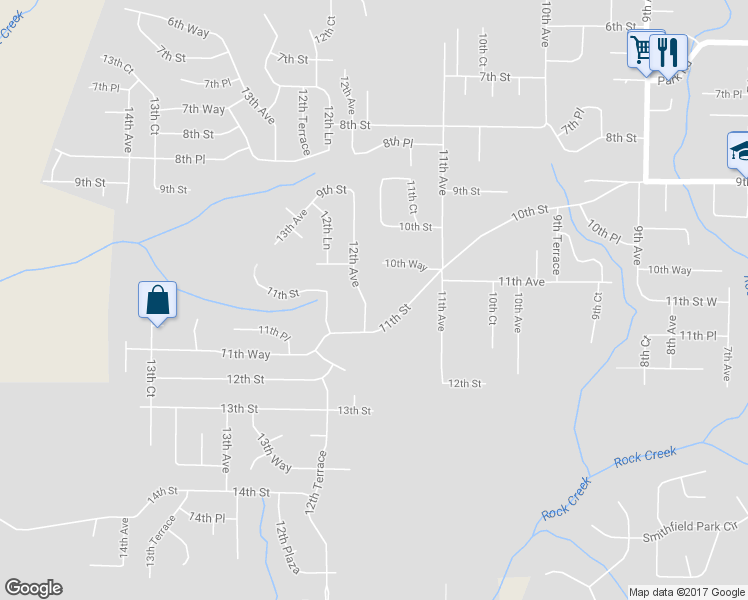 map of restaurants, bars, coffee shops, grocery stores, and more near 1017 12th Avenue in Pleasant Grove