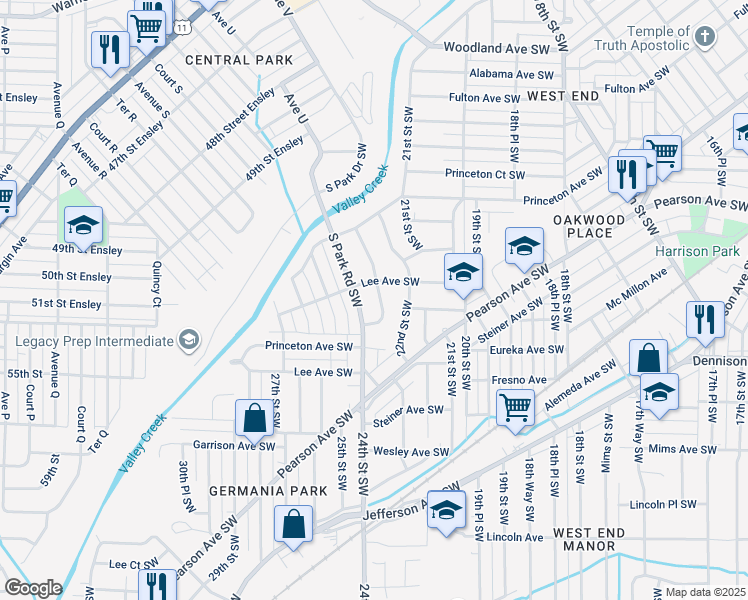 map of restaurants, bars, coffee shops, grocery stores, and more near 314 23rd Street Southwest in Birmingham