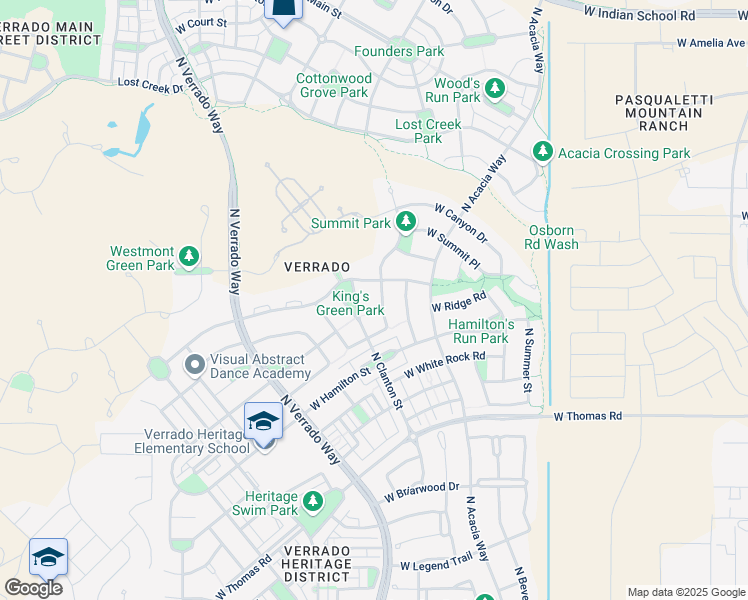map of restaurants, bars, coffee shops, grocery stores, and more near 3211 North Clanton Street in Buckeye