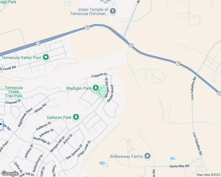 map of restaurants, bars, coffee shops, grocery stores, and more near 44249 Reidel Street in Temecula