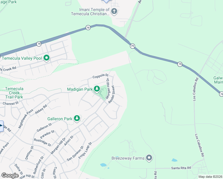 map of restaurants, bars, coffee shops, grocery stores, and more near 44249 Reidel Street in Temecula
