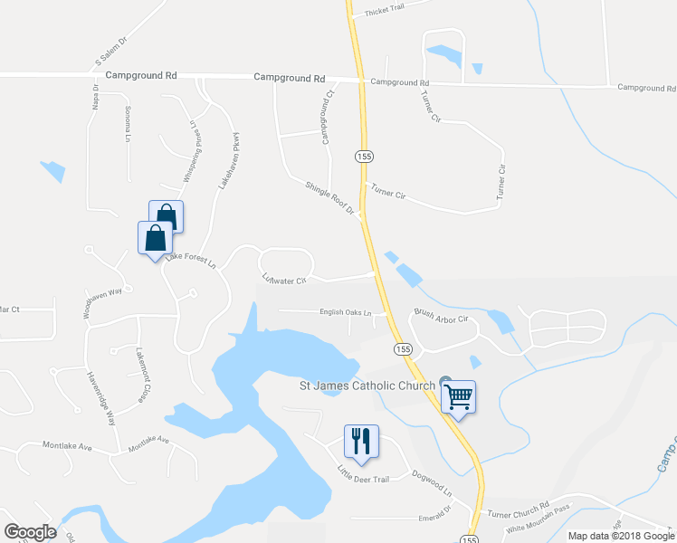 map of restaurants, bars, coffee shops, grocery stores, and more near 1030 East Lakehaven Way in McDonough