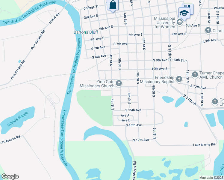 map of restaurants, bars, coffee shops, grocery stores, and more near 1300 4th Street South in Columbus